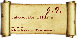 Jakobovits Illés névjegykártya